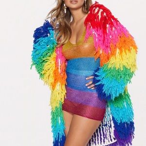 Pretty Little Things Rainbow fringe Cardigan